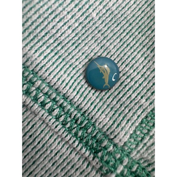 Tommy Bahama Men Sweatshirt Snap button Mock Neck Pullover Green Medium M - Picture 2 of 7